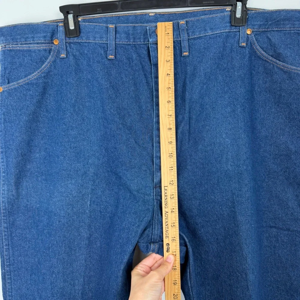 Vintage Wrangler Cowboy Cut 13MWZPW Mens Blue Denim Jeans 48x34 USA Made Indigo